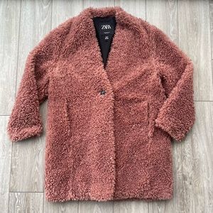 Zara teddy sherpa coat